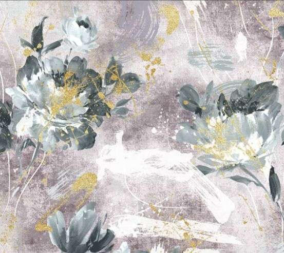 Фотошпалери дизайнерські квіти з золотом рожеві. Фотошпалери дизайнерські квіти з золотом рожеві. 33327_1