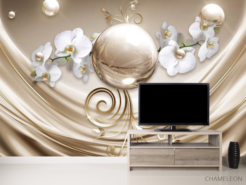 Фотообои Орхидеи и шар - 2