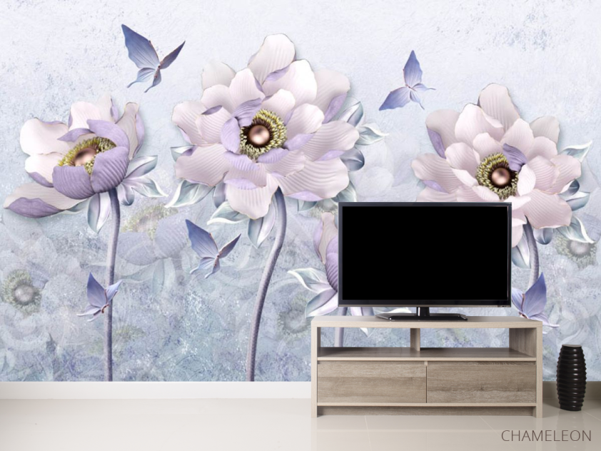 Фотообои 3д цветы - 2