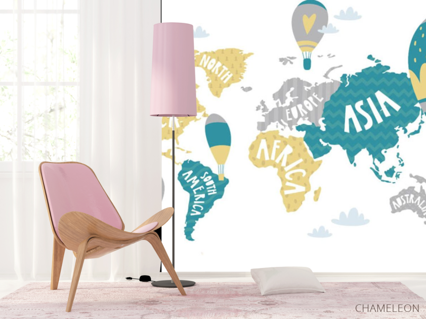 Фотошпалери Дитяча карта - 4