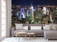 Фотообои Ночные верхушки домов - 3