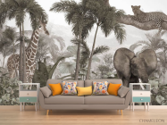 Фотообои Тропики с животными - 1