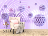 Фотообои Фиолетовые шары - 4