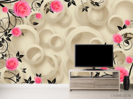 Фотообои Розы и круги 3d - 2