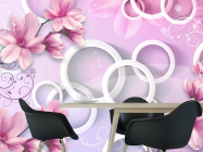 Фотошпалери Квіти і кола 3d - 1