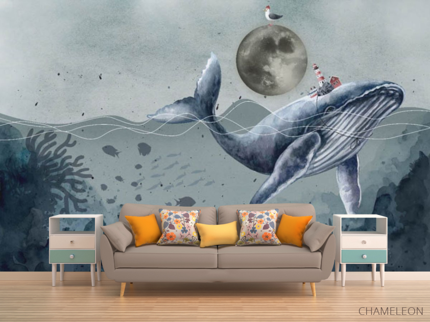 Фотообои Синий кит - 1