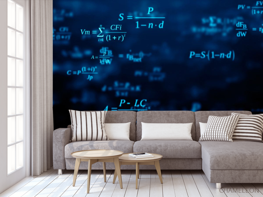 Фотообои Формулы на синем - 3
