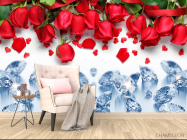 Фотообои Роза с алмазом - 4