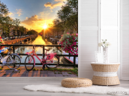 Фотошпалери велосипеди над річкою - 2
