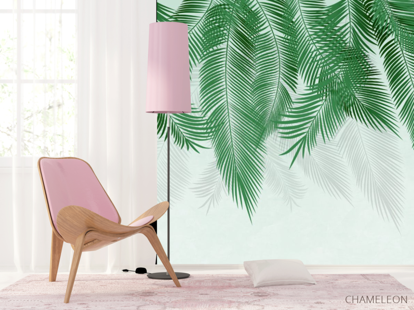 Фотошпалери пухнасті пальмове листя на стіну - 4