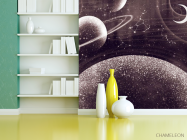 Фотошпалери дизайнерські планети коричневий відтінок - 3