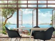 Фотошпалери Вид з вікна на море - 1