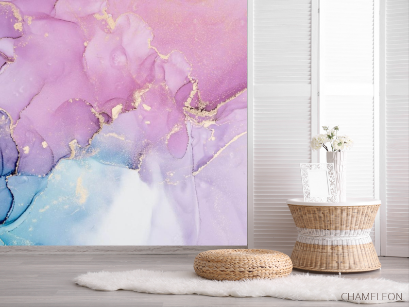 Фотошпалери яскравий рожевий Fluid art - 2