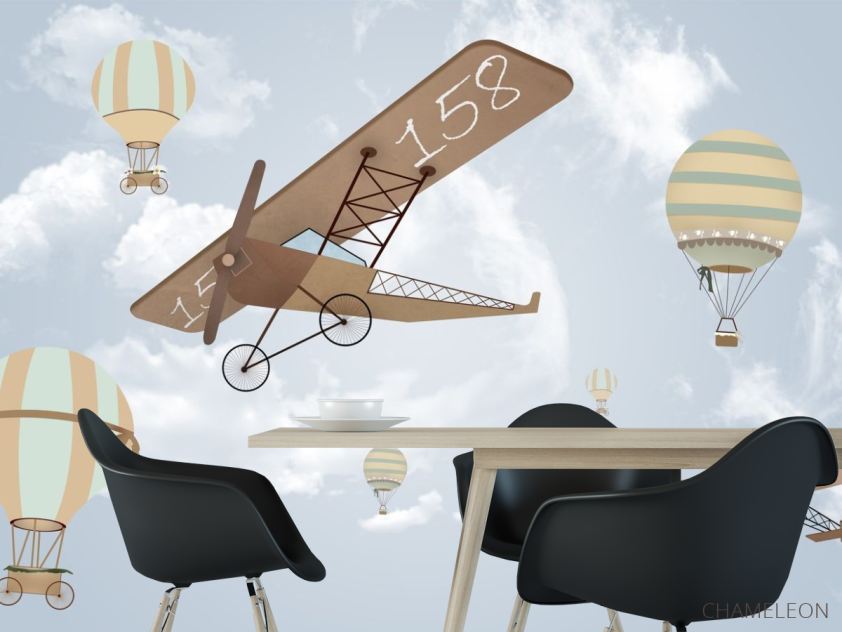 Фотошпалери повітряні кулі і літаки - 1