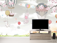 Фотообои Зверинец на шарах - 2