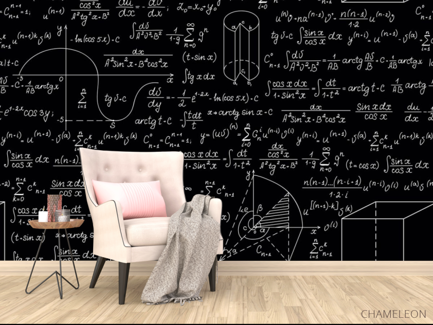 Фотообои Формулы на чёрном фоне - 4