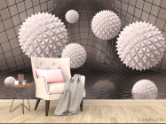 Фотообои Шары 3д на коричневом фоне - 4