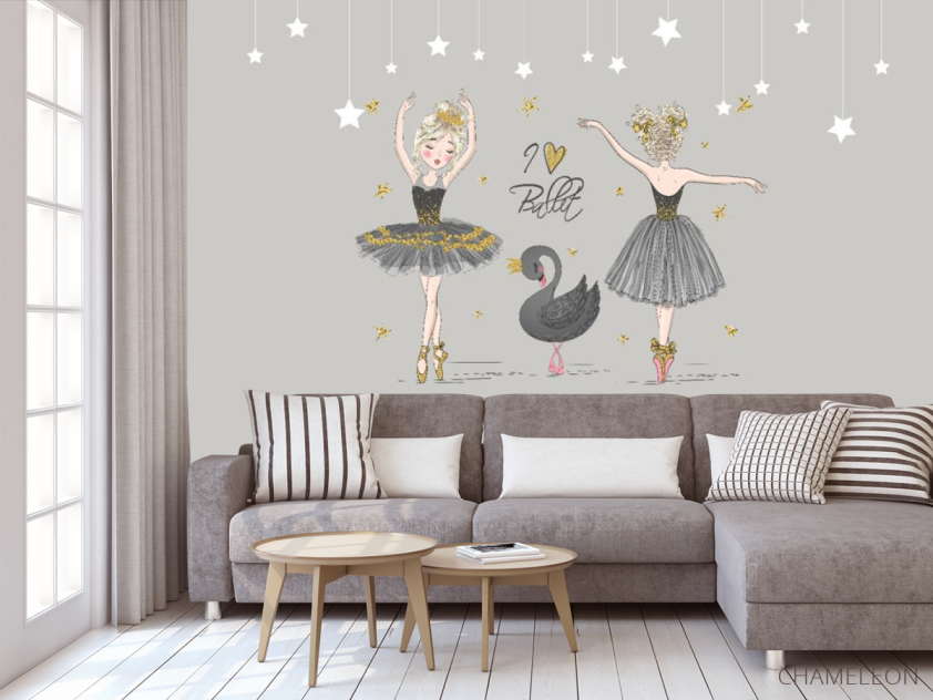 Фотообои Балерины для бросать девочки - 3