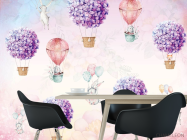 Фотообои Воздушные шары с кроликами - 1