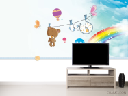 Фотообои Мишка, радуга - 2