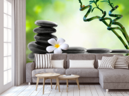 Фотообои Веточки, камни, цветок - 3