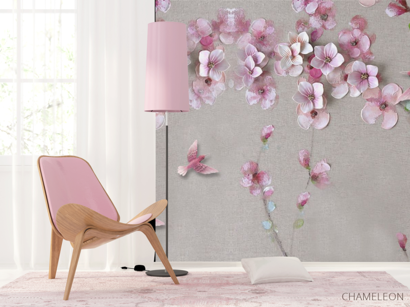 Фотошпалери Рожева гілка сакури - 4