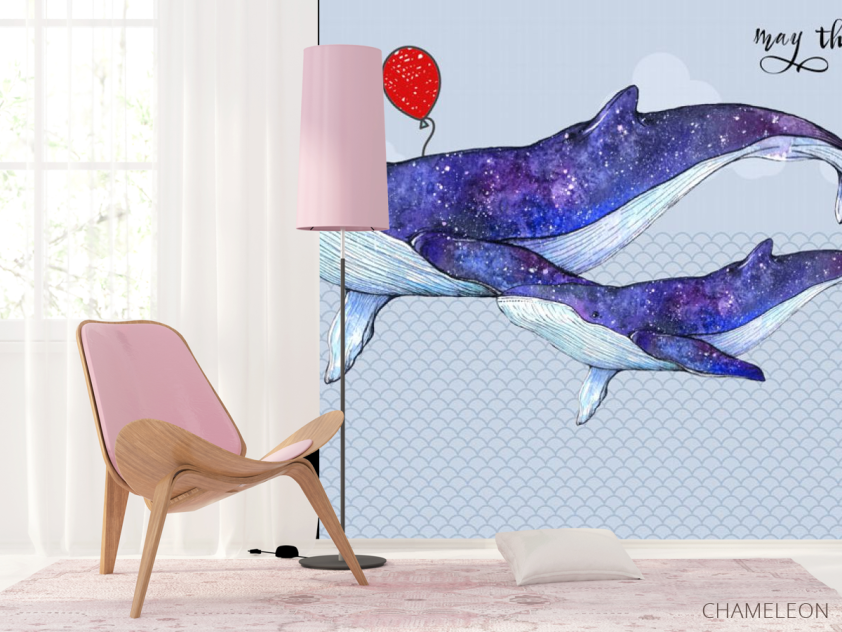 Фотообои Синие киты - 4
