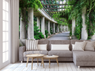 Фотообои Коридор из бетонных столбов - 3