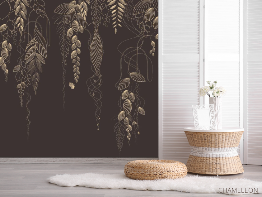 Фотошпалери Лайн арт гілки - 2