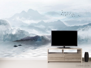 Фотообои Каскадные горы в тумане - 2