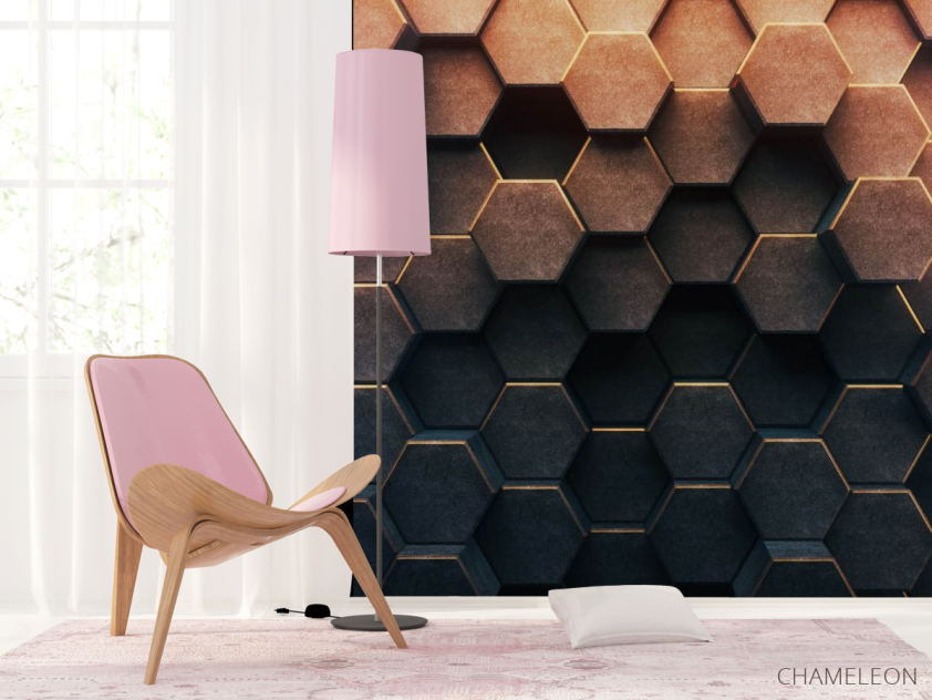 Фотошпалери Об'ємні 3д гексагоны - 4