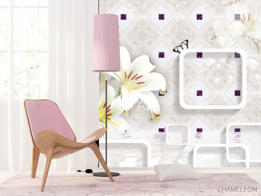 Фотошпалери 3Д Квіти - 4