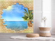 Фотошпалери Море за цегляною стіною - 2