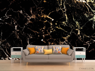 Фотообои Чёрный мрамор с золотом - 1