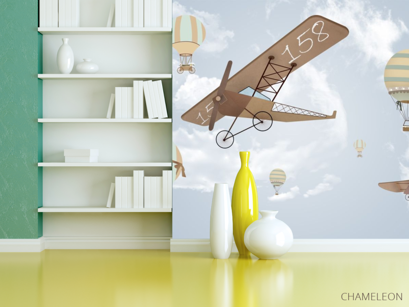 Фотошпалери повітряні кулі і літаки - 3