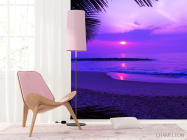 Фотошпалери Фіолетовий захід сонця над морем - 4