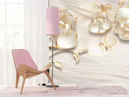 Фотошпалери Білі квіти 3d - 4