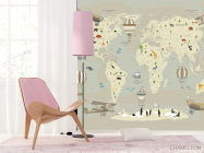 Шпалери в дитячу Карта - 4