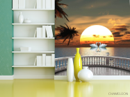 Фотошпалери Захід сонця за вікном - 3