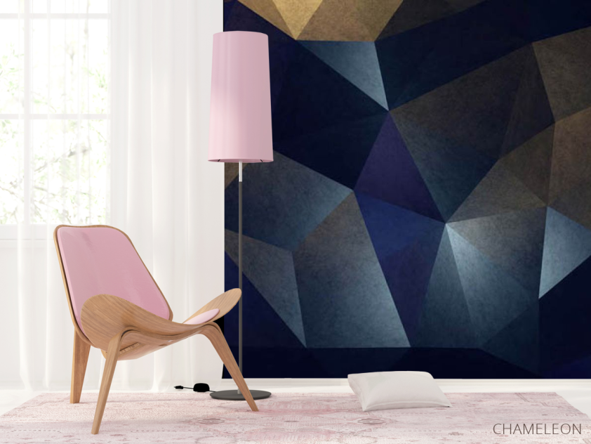 Фотошпалери 3Д стіна з ромбів - 4