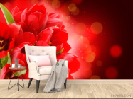 Фотообои Алые тюльпаны - 4