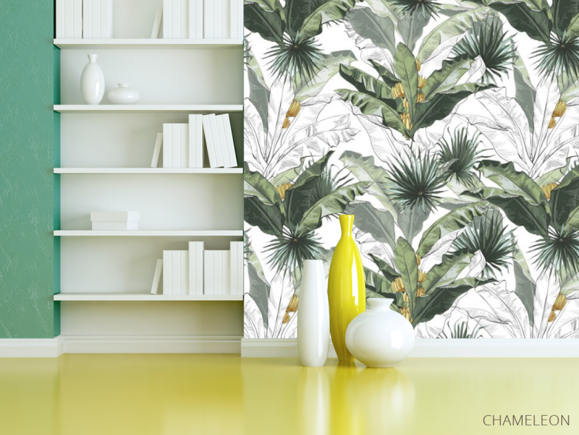 Фотошпалери бананове листя - 3