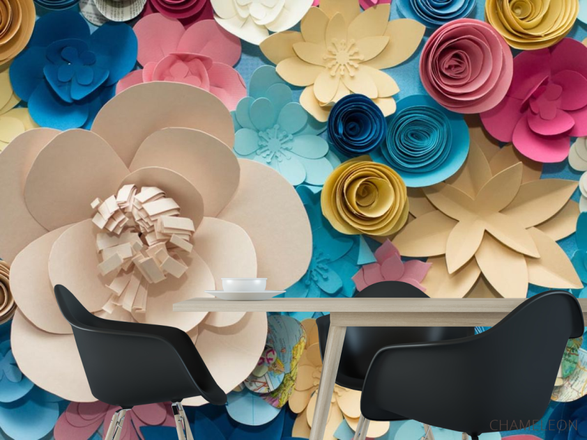 Фотошпалери різнокольорові квіти буажные - 1