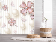 Фотошпалери рожеві брошки - 2