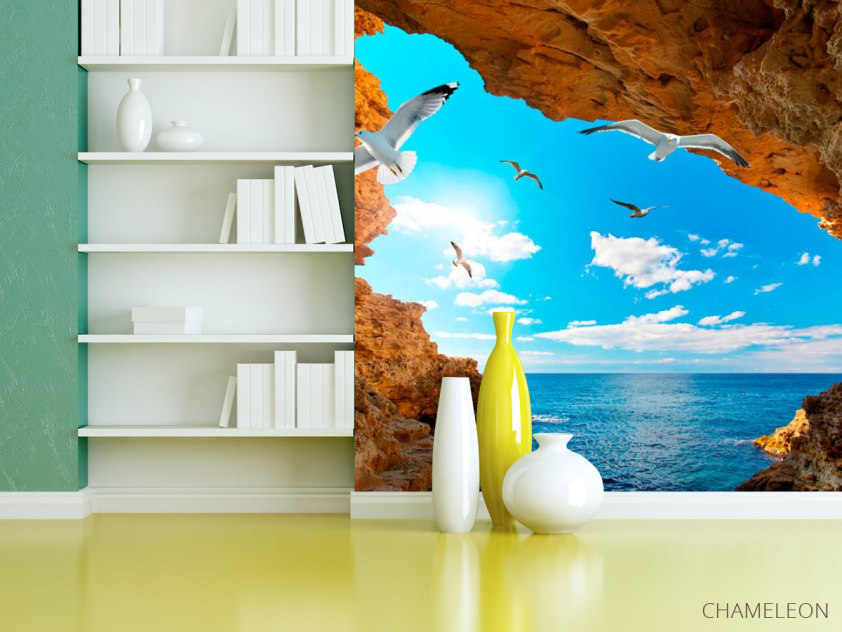 Фотошпалери Ущелину з птахами - 3