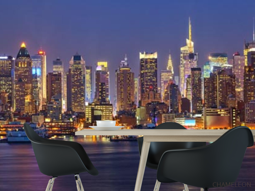 Фотошпалери фіолетовий вечірнє місто - 1