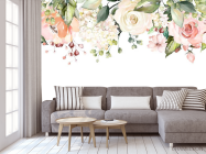 Фотообои Акварельные цветы с потолка - 3