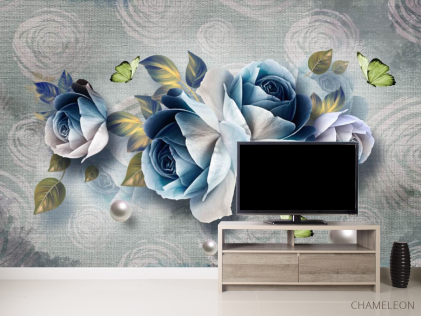 Фотообои Синие цветы - 2