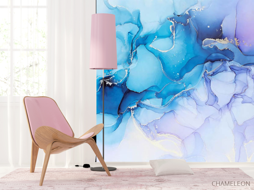 Фотошпалери Блакитний флюїд - 4