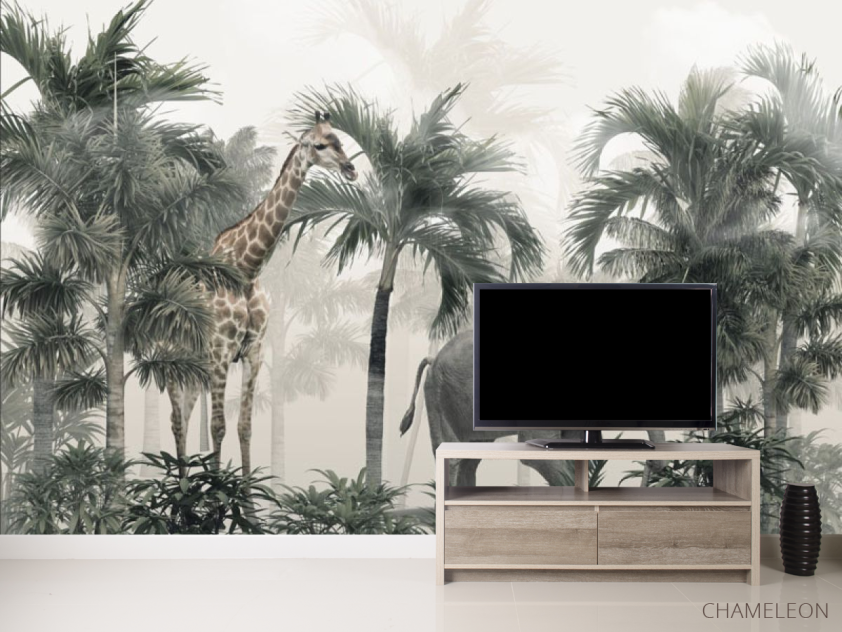 Фотообои Пальмы и тропические животные - 2